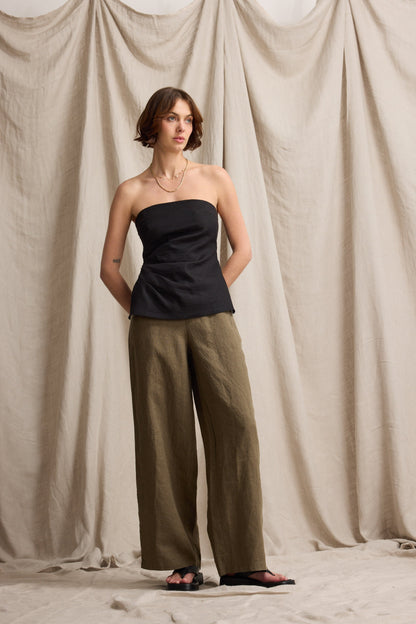 Elementary Wide Leg Linen Pants