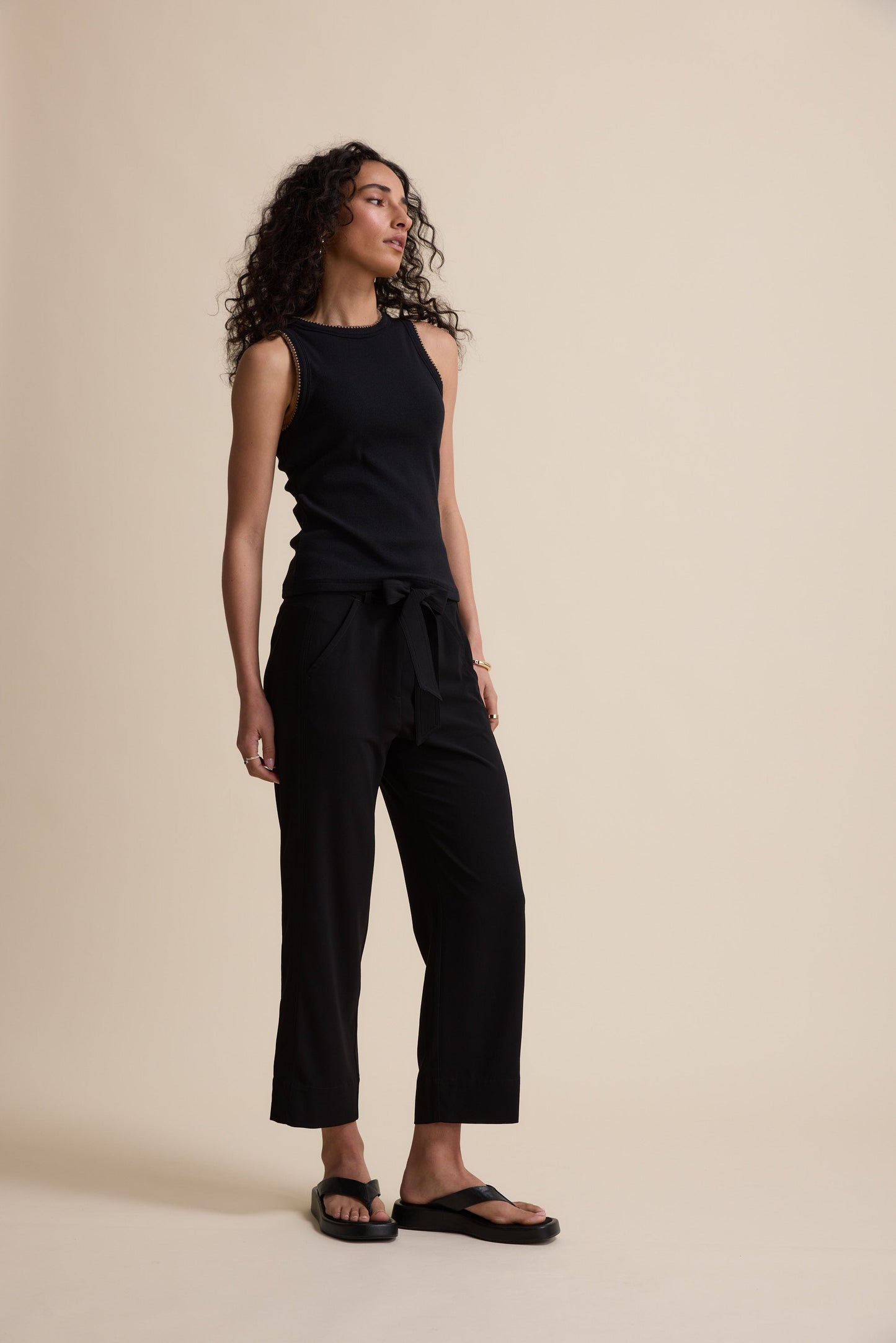 The Easy Care Belted Pants