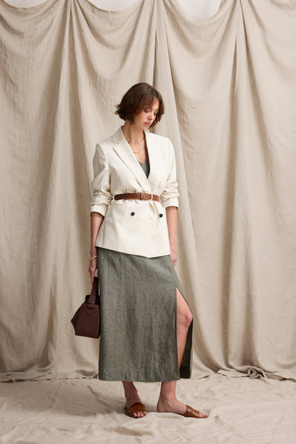 Alice V Neck Linen Dress