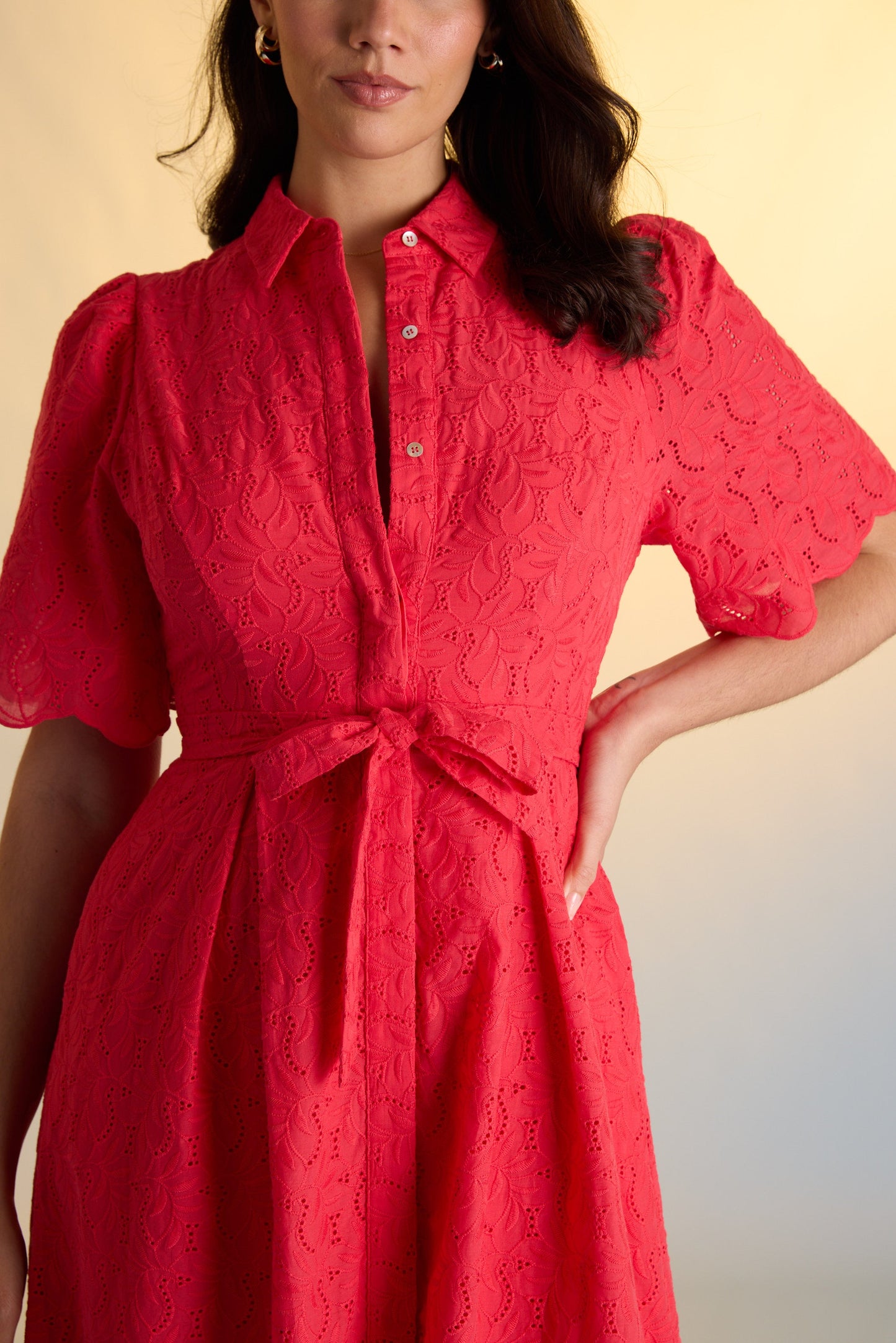 The Broderie Shirt Dress