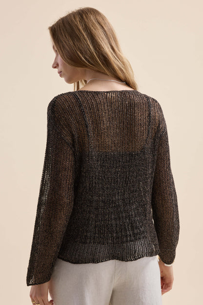 Elementary Linen Mesh Knit Sweater