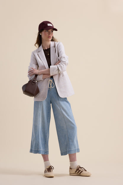 Elementary Drawstring Crop Jeans
