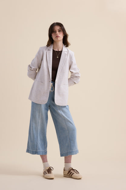 Elementary Drawstring Crop Jeans