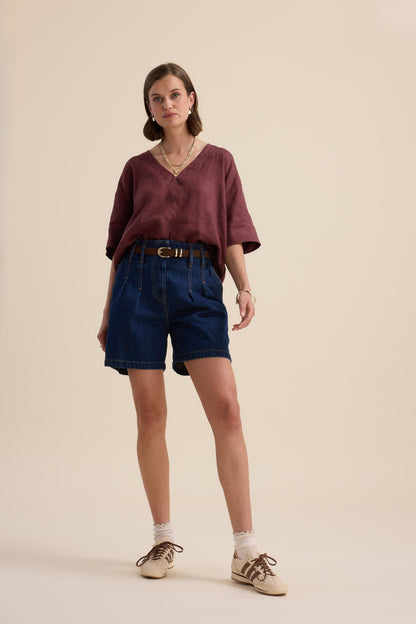 Elementary Oversized V Neck Top