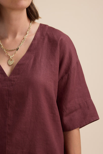 Elementary Oversized V Neck Top