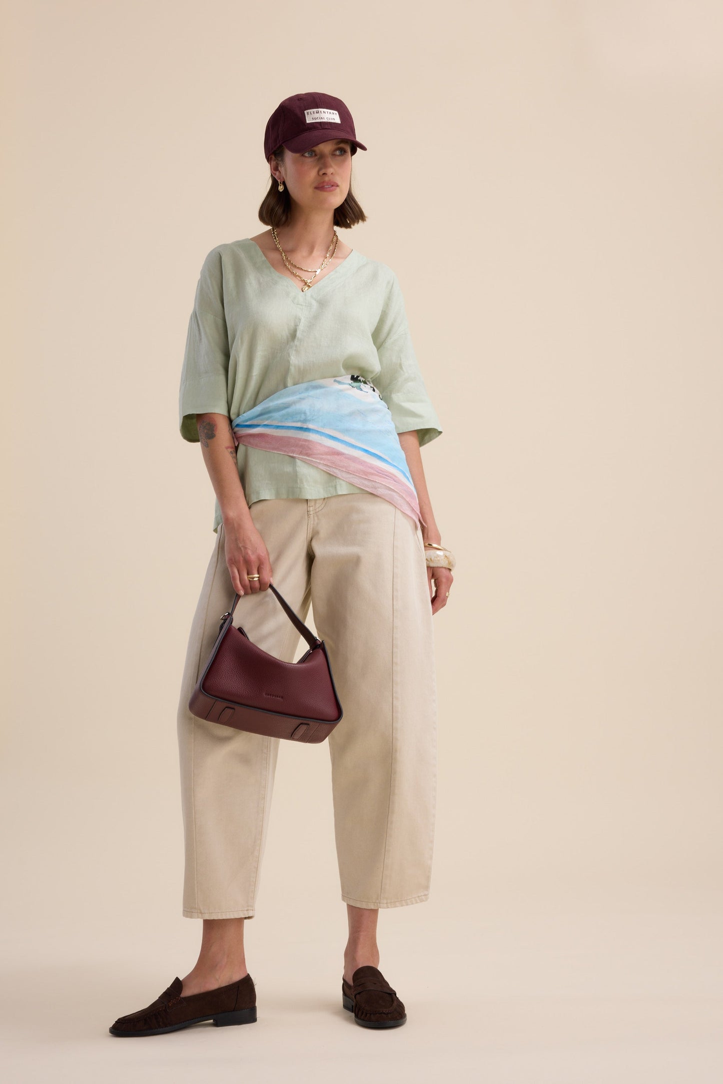 Elementary Oversized V Neck Top