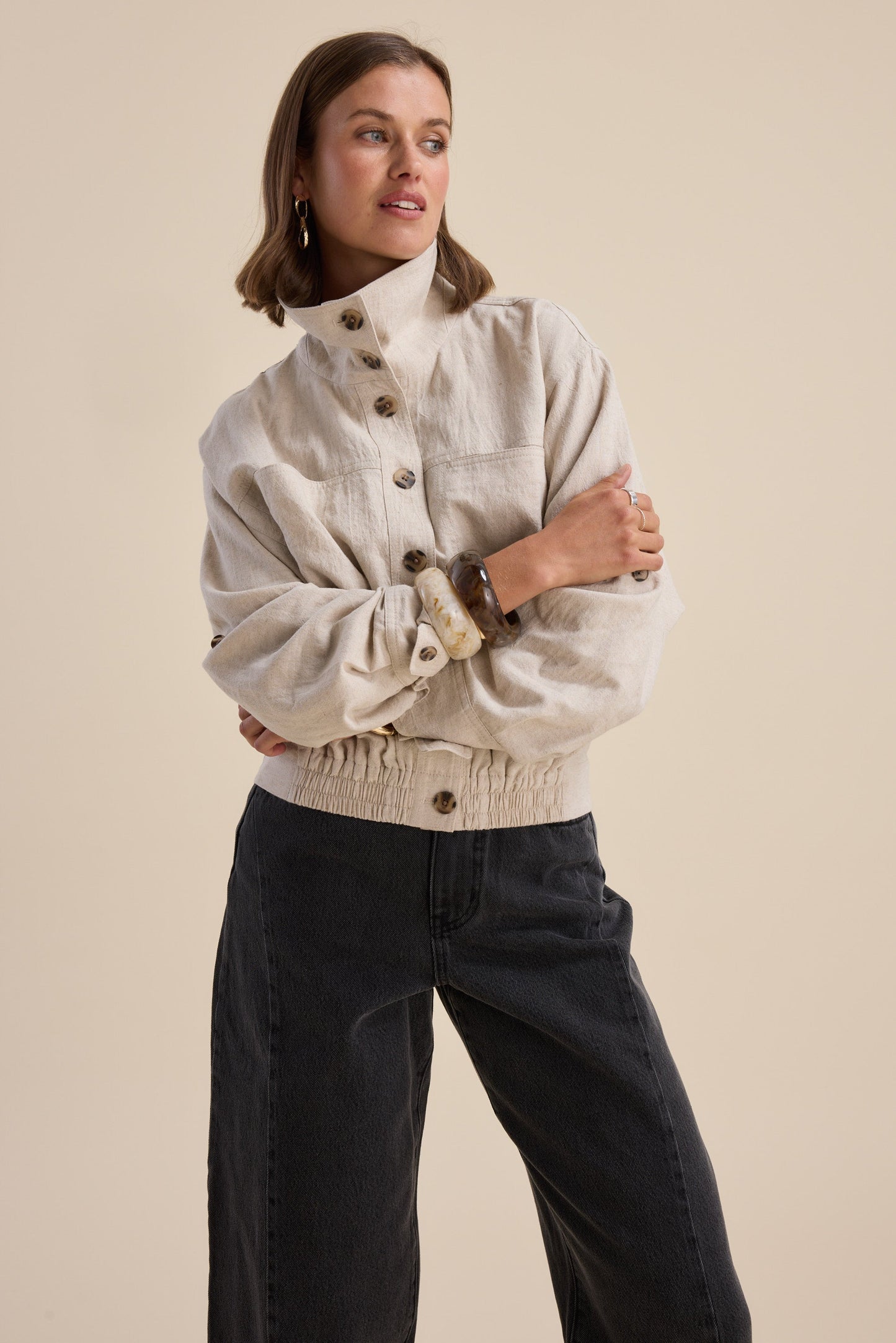 Hudson Gathered Hem Jacket