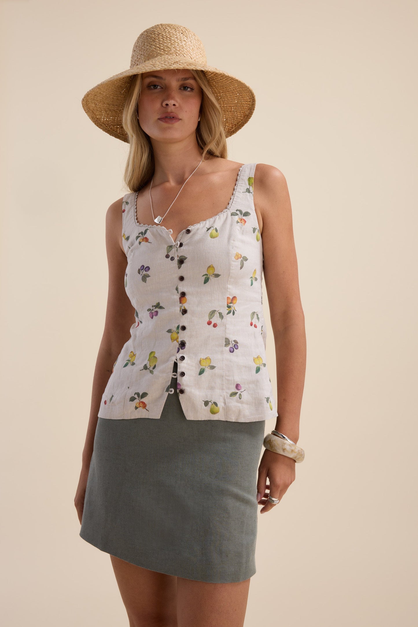 The Linen Studio Trim Detail Top
