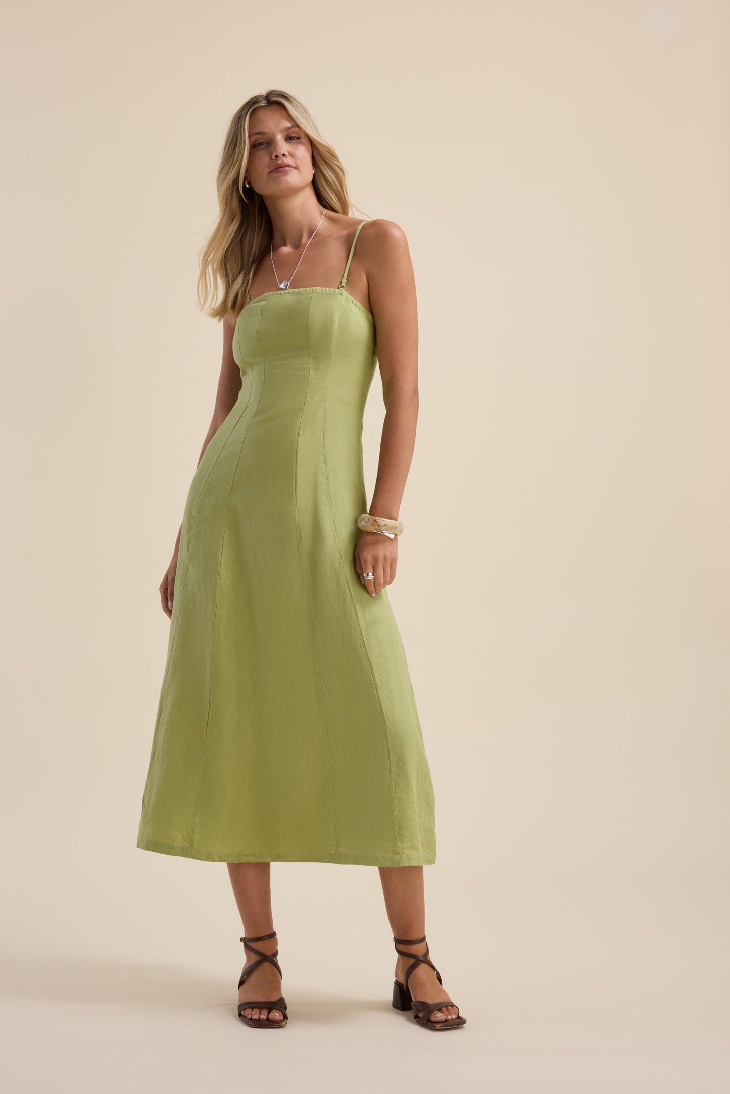 The Linen Studio Strapless Dress