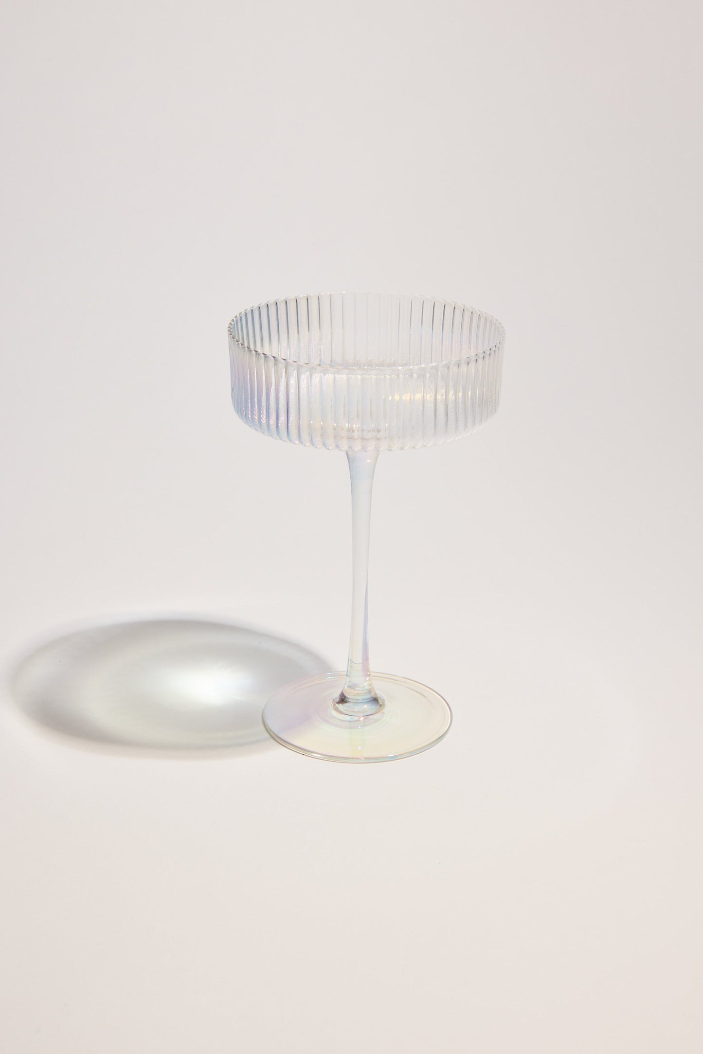 Homelab Iridescent Ribbed Cocktail Glass Set