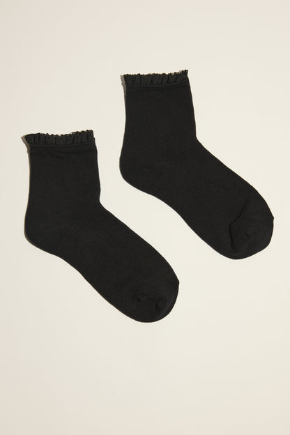 Jules Lace Trim Ankle Sock