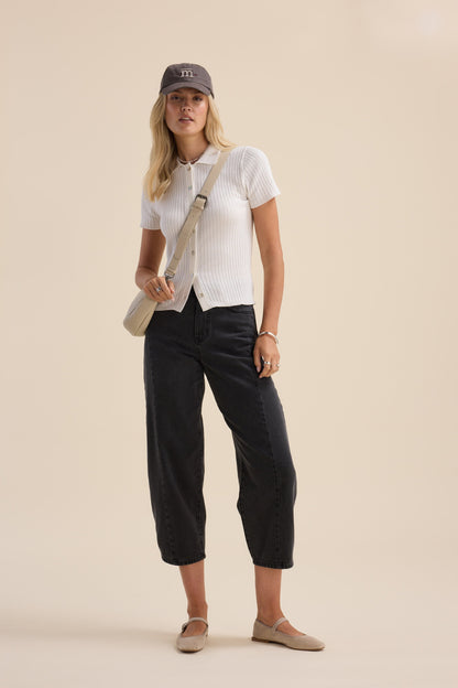 Evelyn Button Front Knitted Top