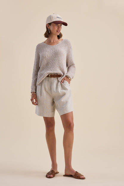 Zuri Knitted V Neck Sweater