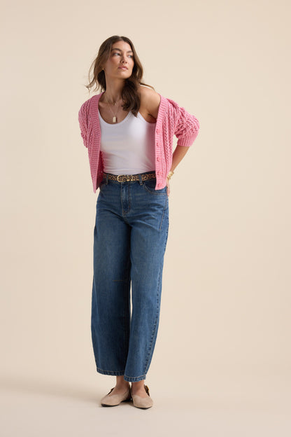 Sofia Popcorn Knit Cardigan