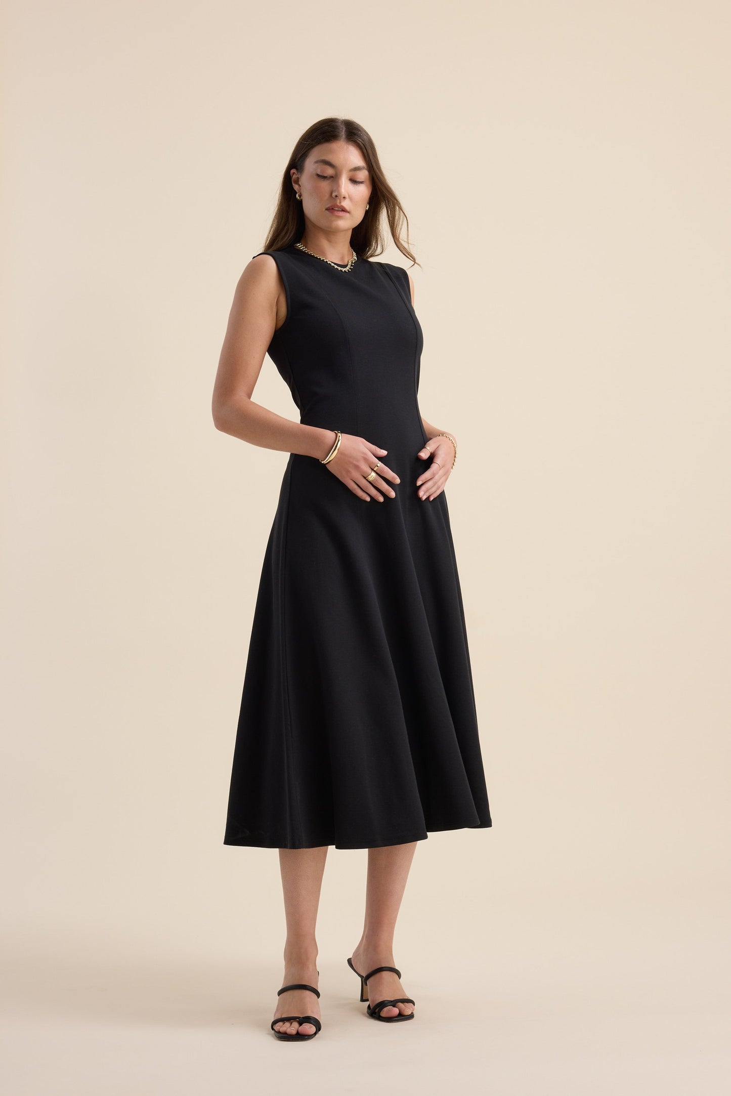 Elementary Sleeveless Midi Dress