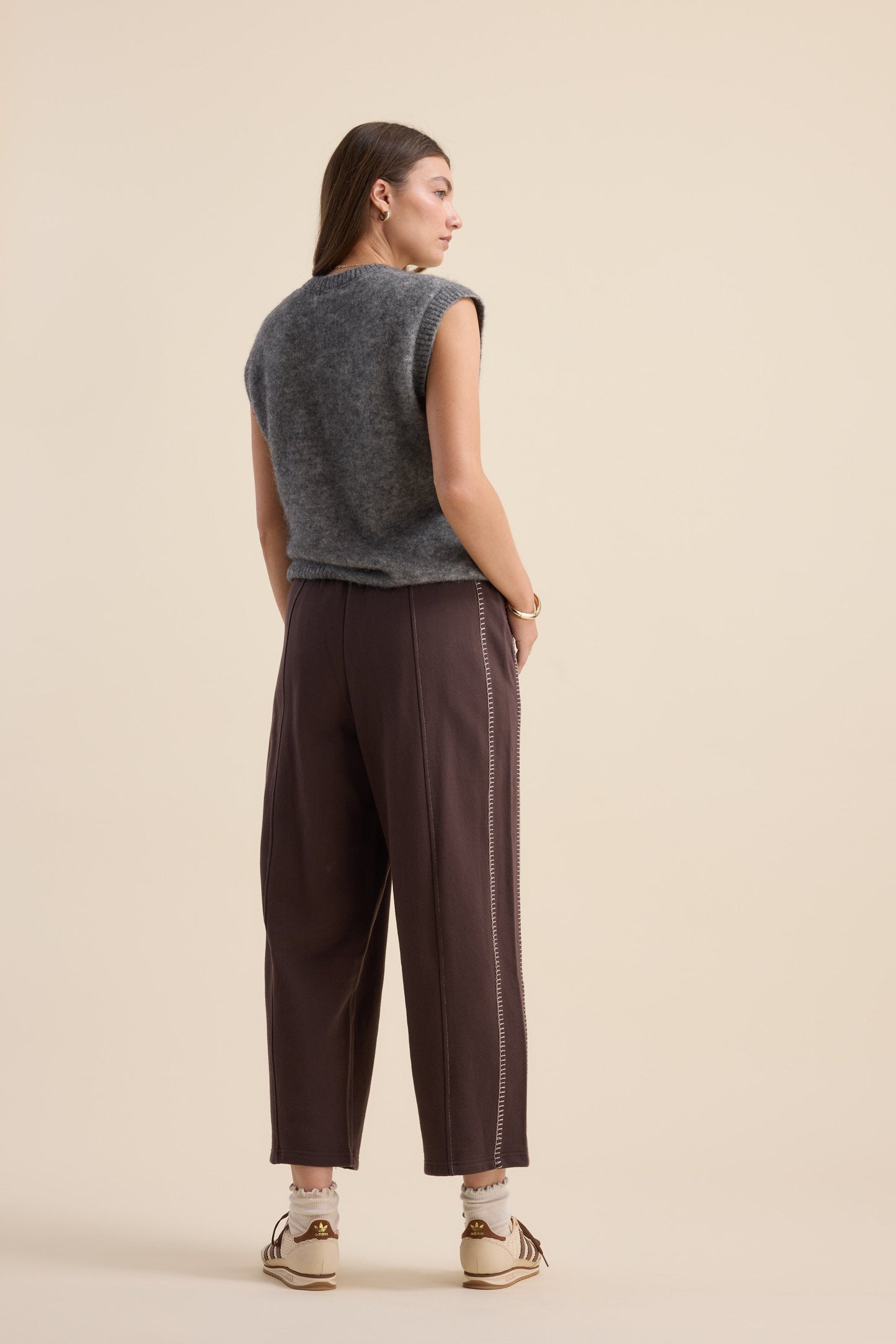 Elementary Blanket Stitch Barrel Trackpants