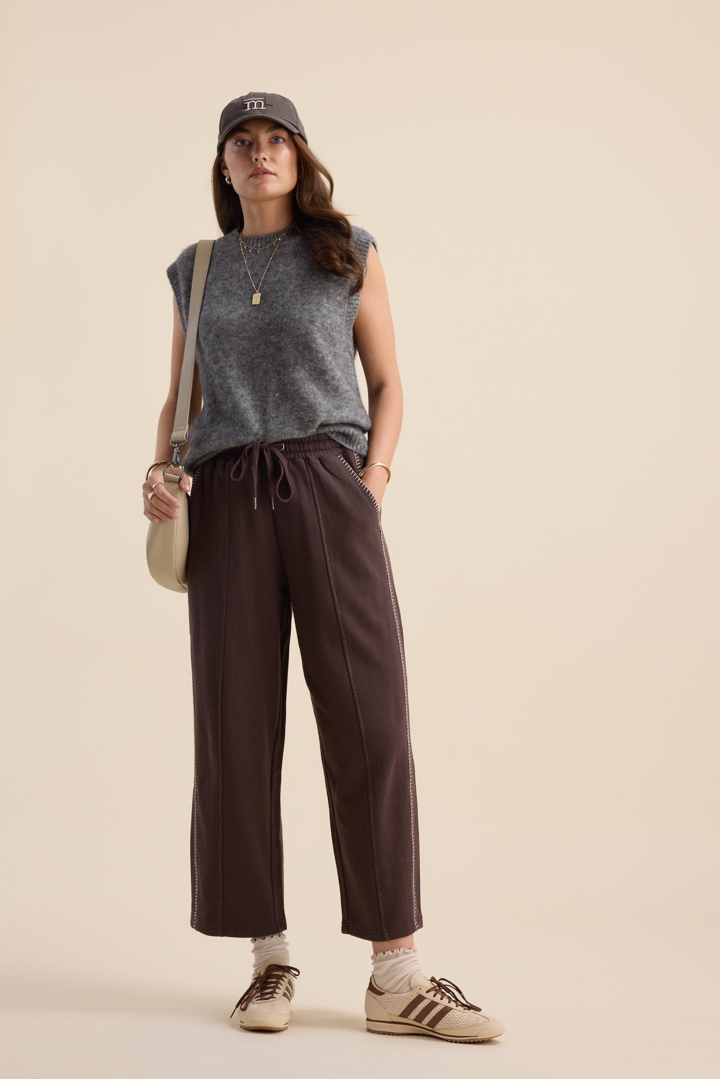 Elementary Blanket Stitch Barrel Trackpants