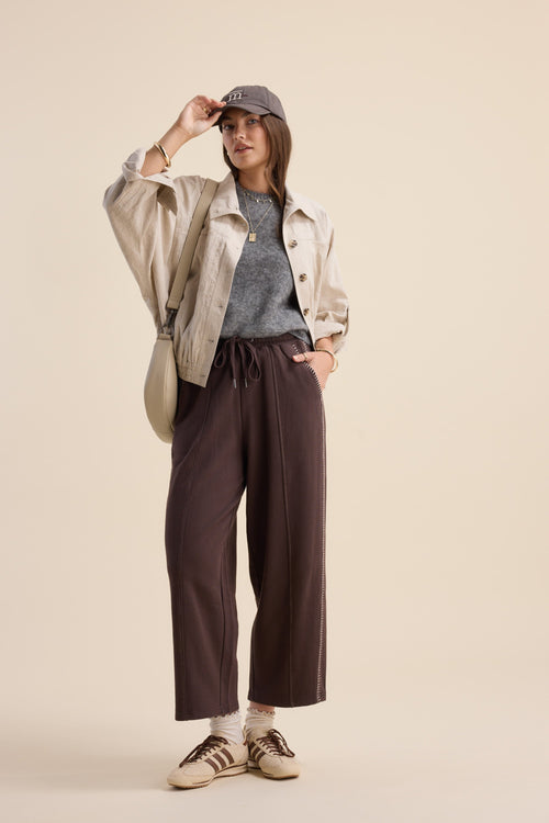 Elementary Blanket Stitch Barrel Trackpants