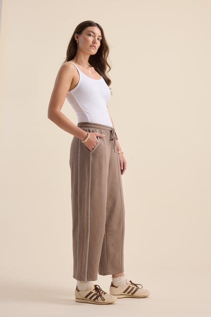 Elementary Blanket Stitch Barrel Trackpants