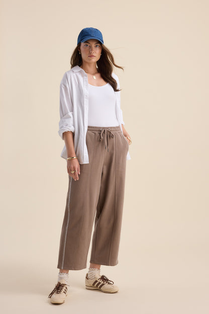 Elementary Blanket Stitch Barrel Trackpants