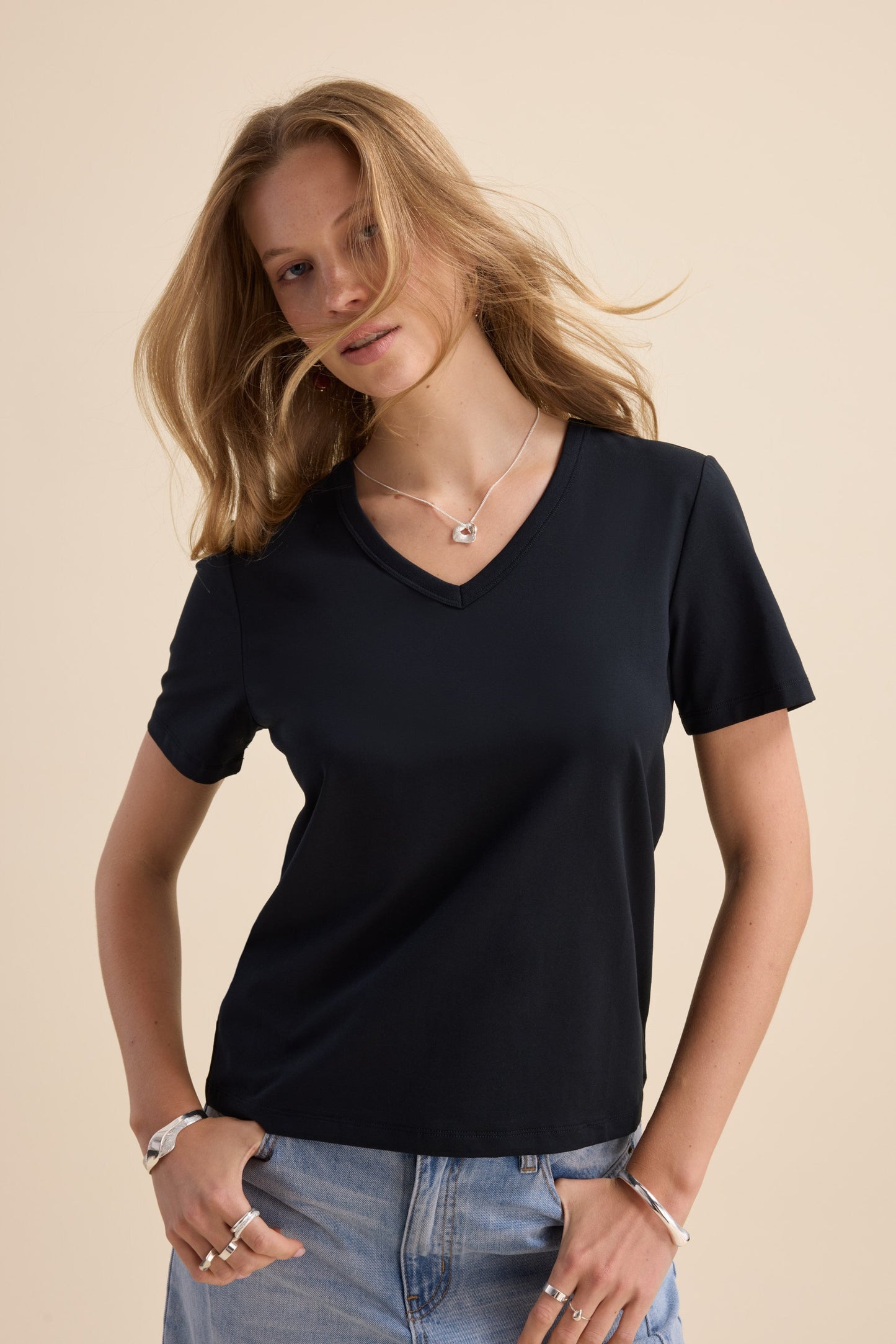 The Perfect Short Sleeve V Neck Tee
