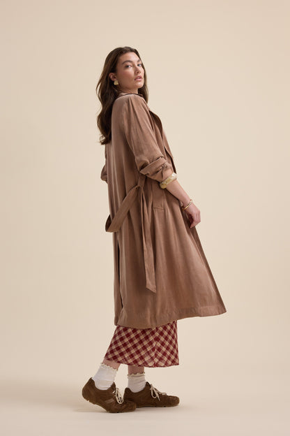 Brooke Draped Trench Coat