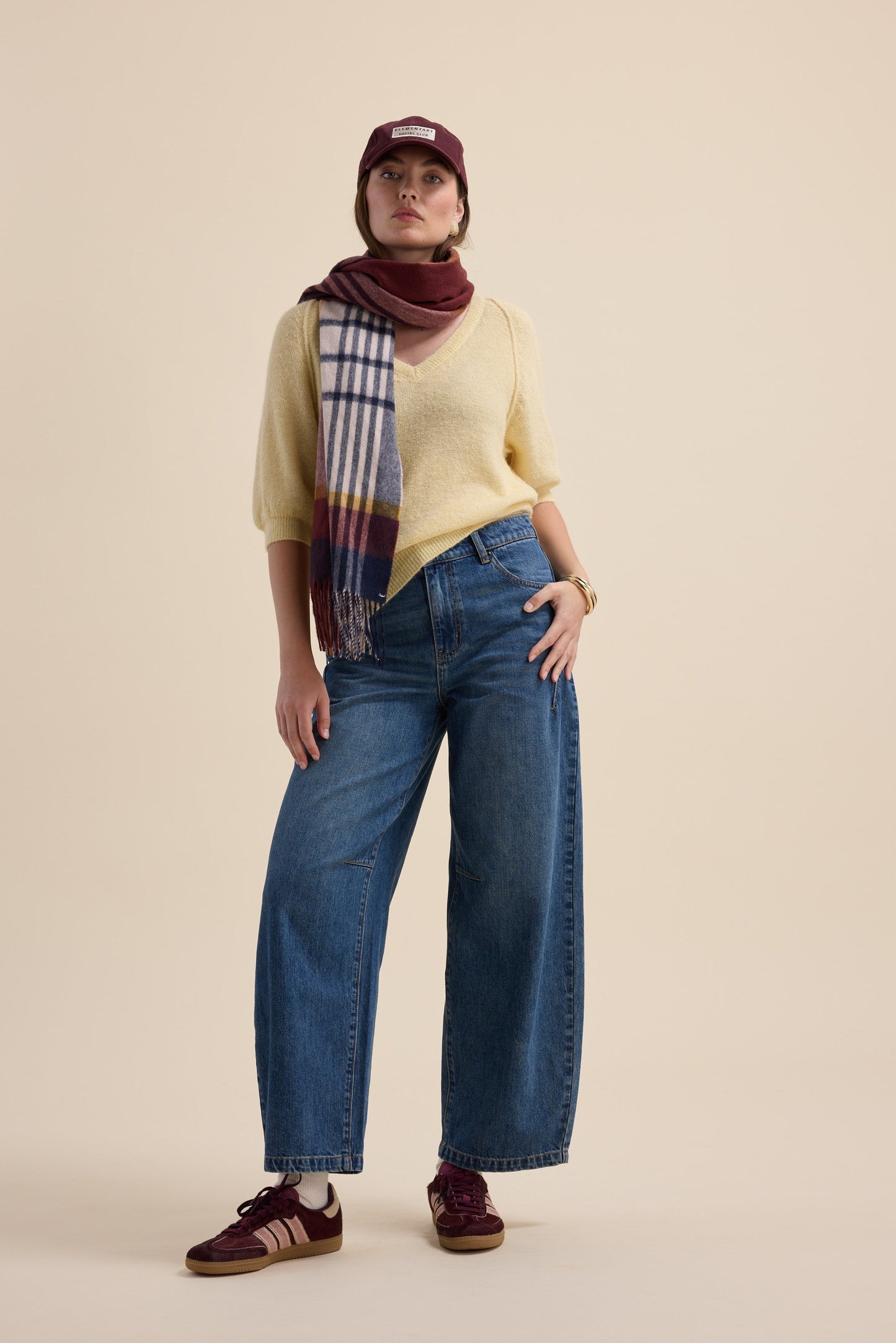 Ivy Knitted V Neck Tee