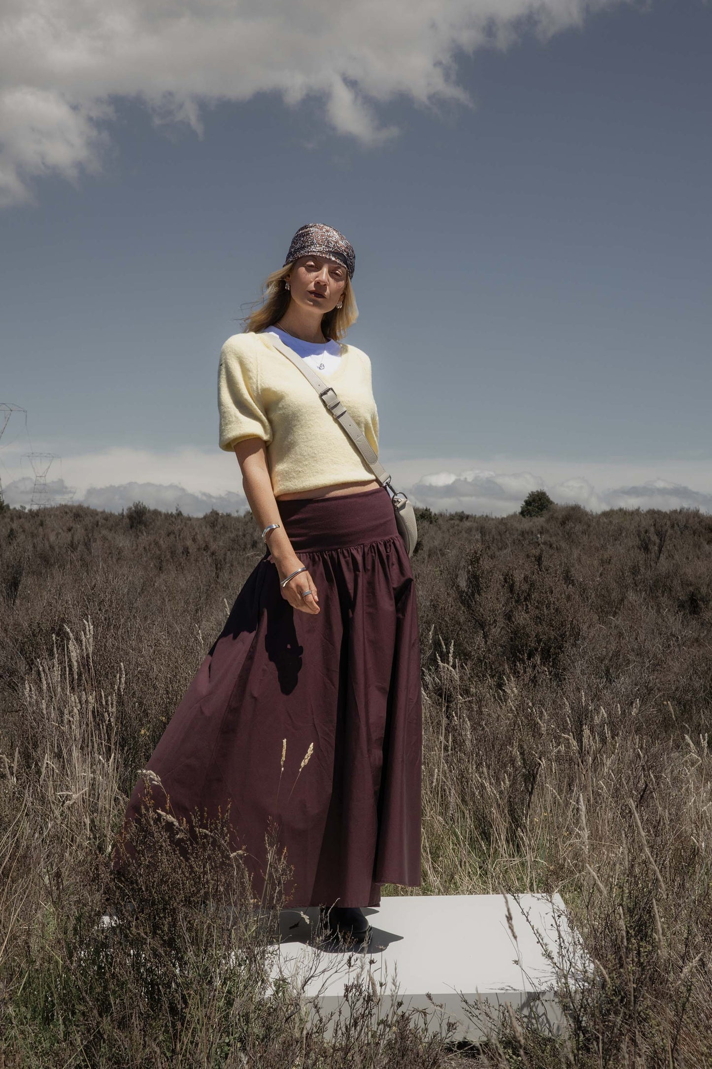 Ivy Knitted V Neck Tee