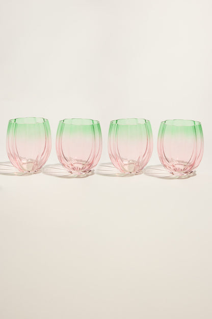 Homelab Petal Stemless Glass Set