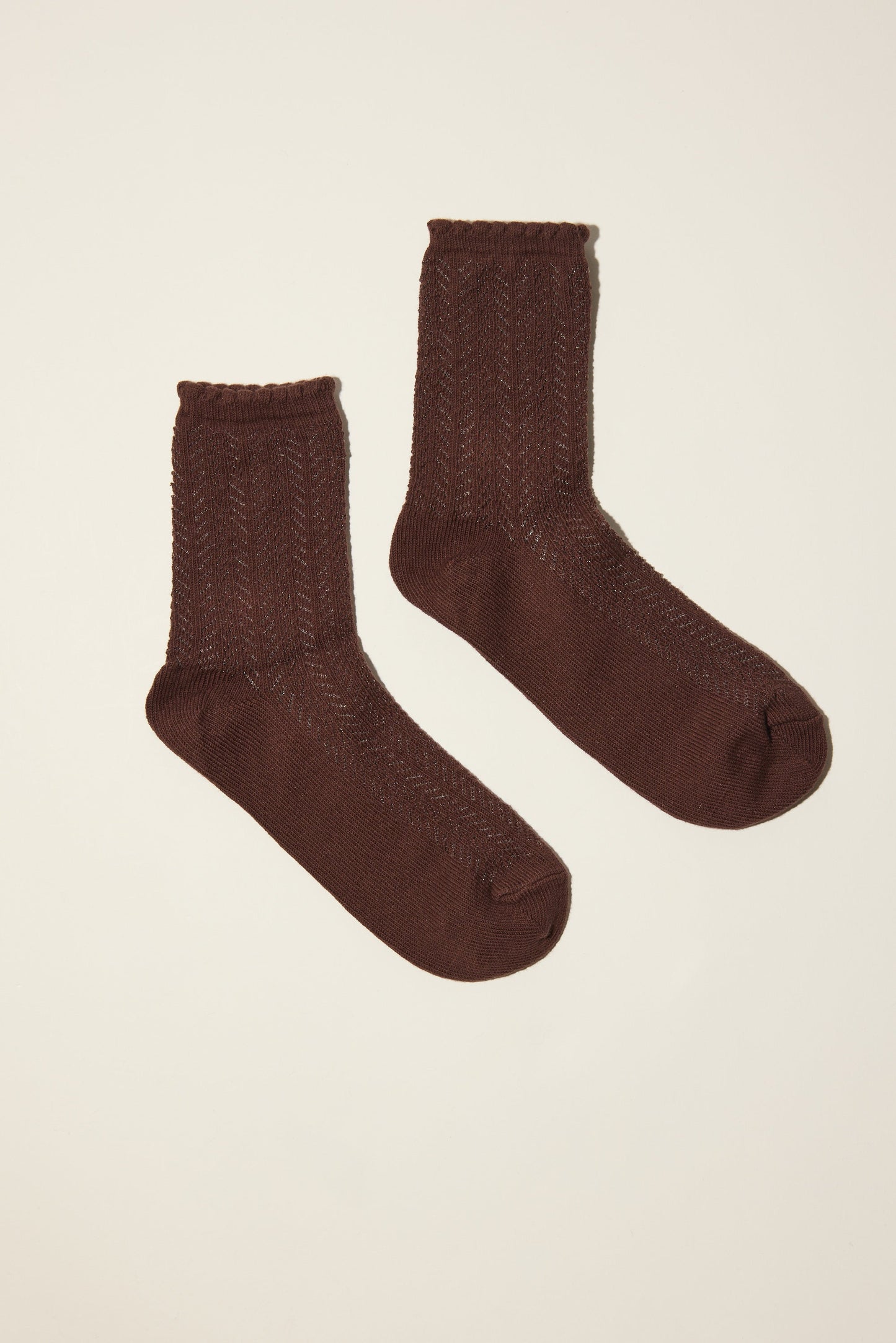 Harriet Pattern Details Crew Socks