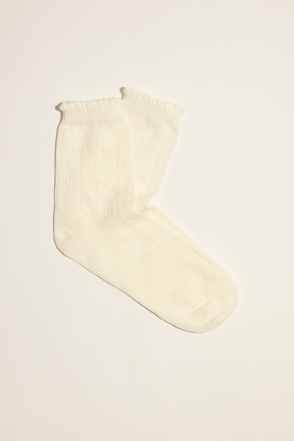 Josie Pointelle Crew Socks
