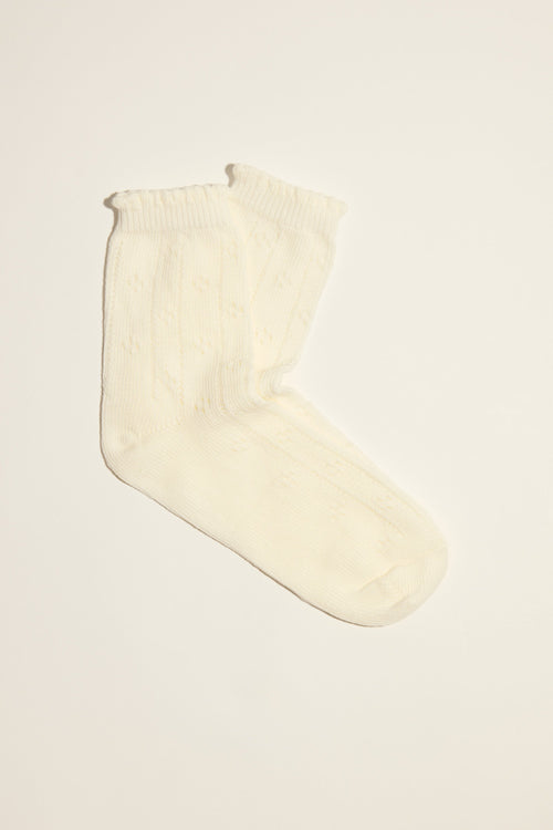 Josie Pointelle Crew Socks
