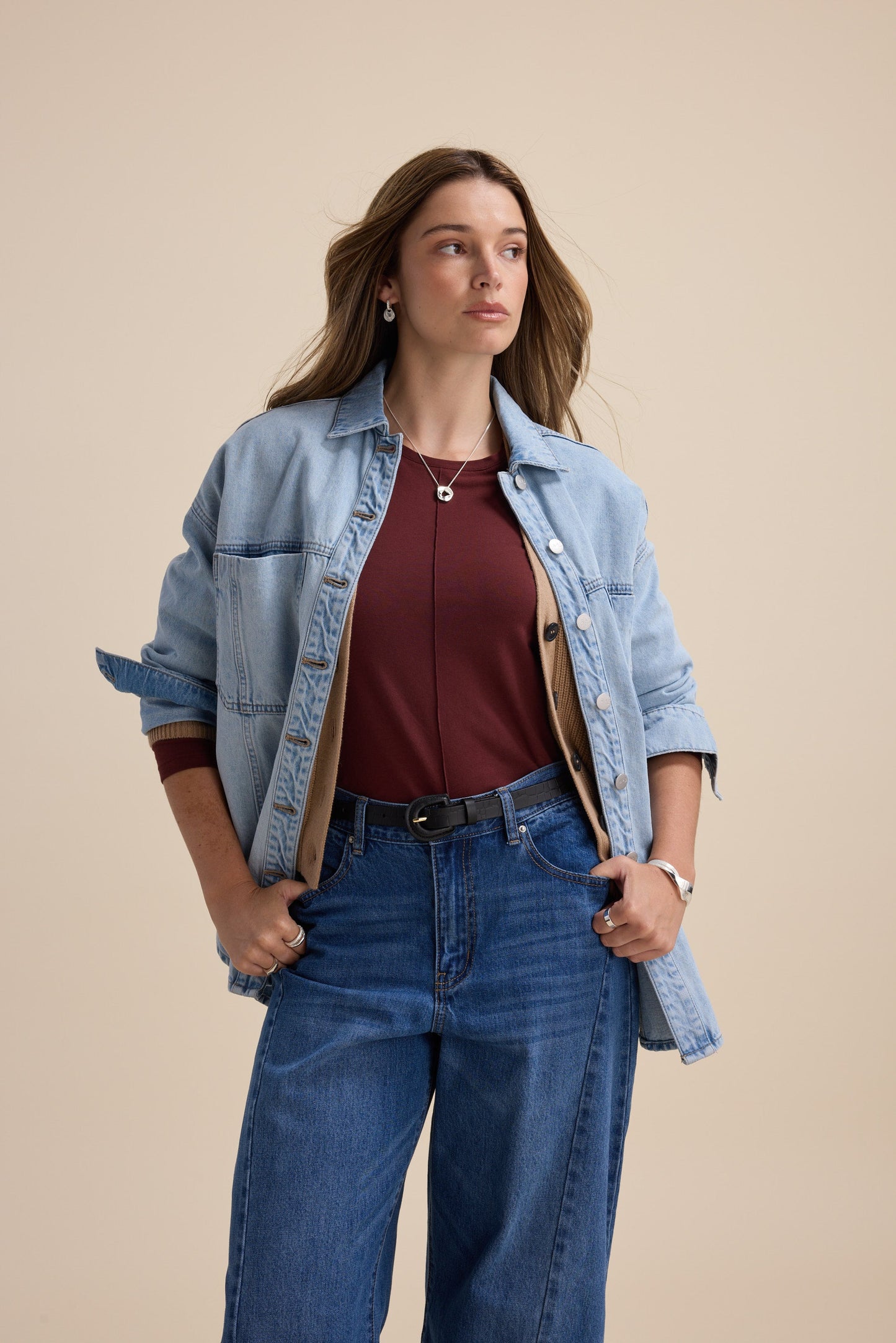 Elementary Pintuck Long Sleeve Tee