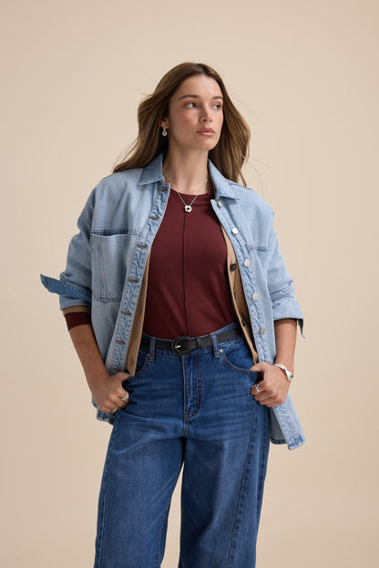 Elementary Pintuck Long Sleeve Tee