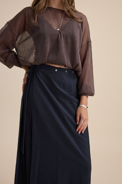 Elementary Wrap Detail Skirt