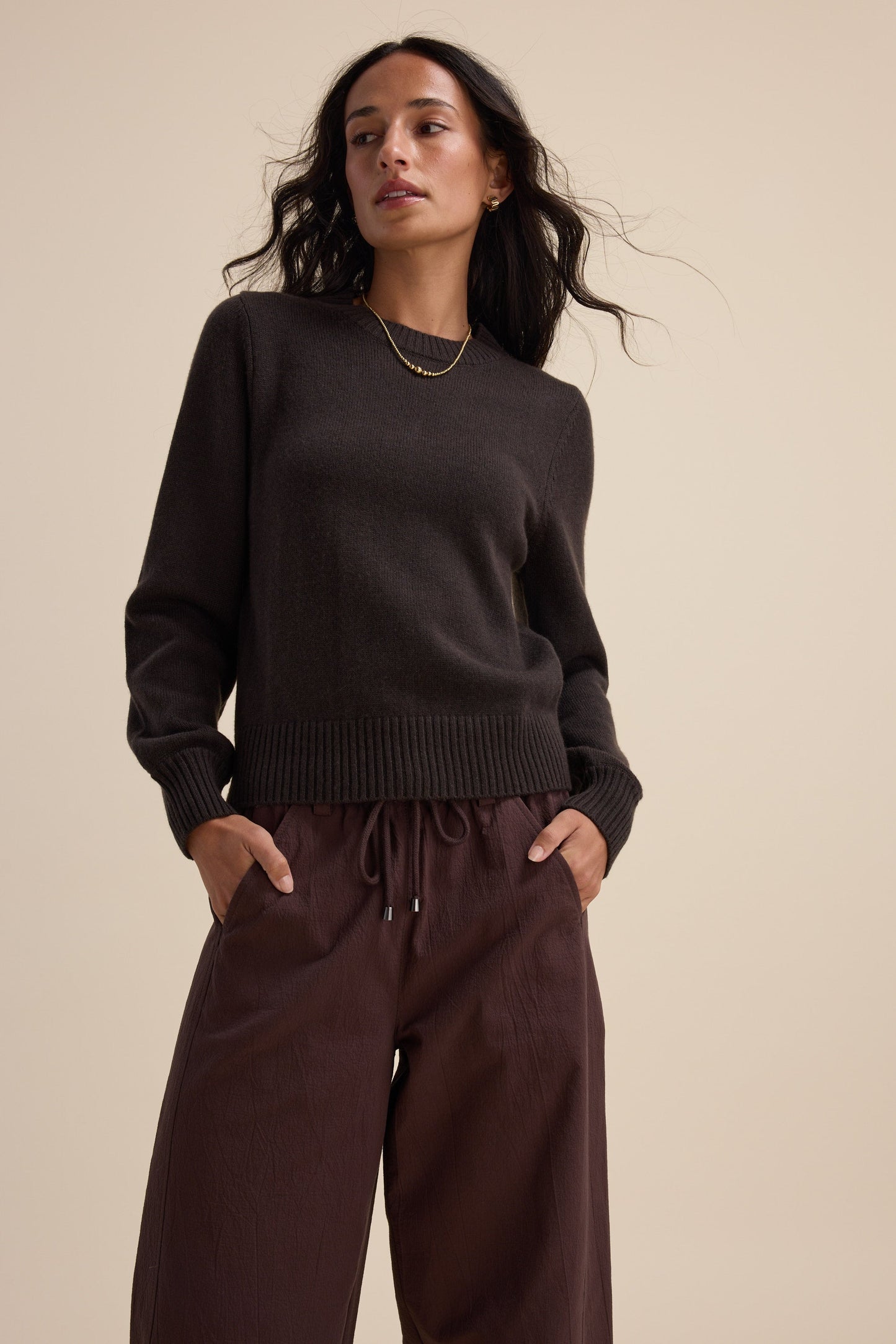 Elementary Cashmere Blend Crew Neck Sweater