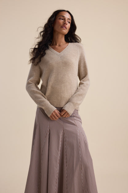 Elementary Cashmere Blend V Neck Sweater