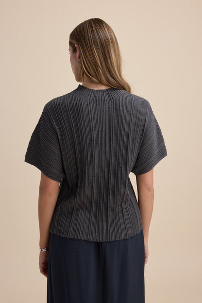 Briana Cotton Cashmere Ribbed Top