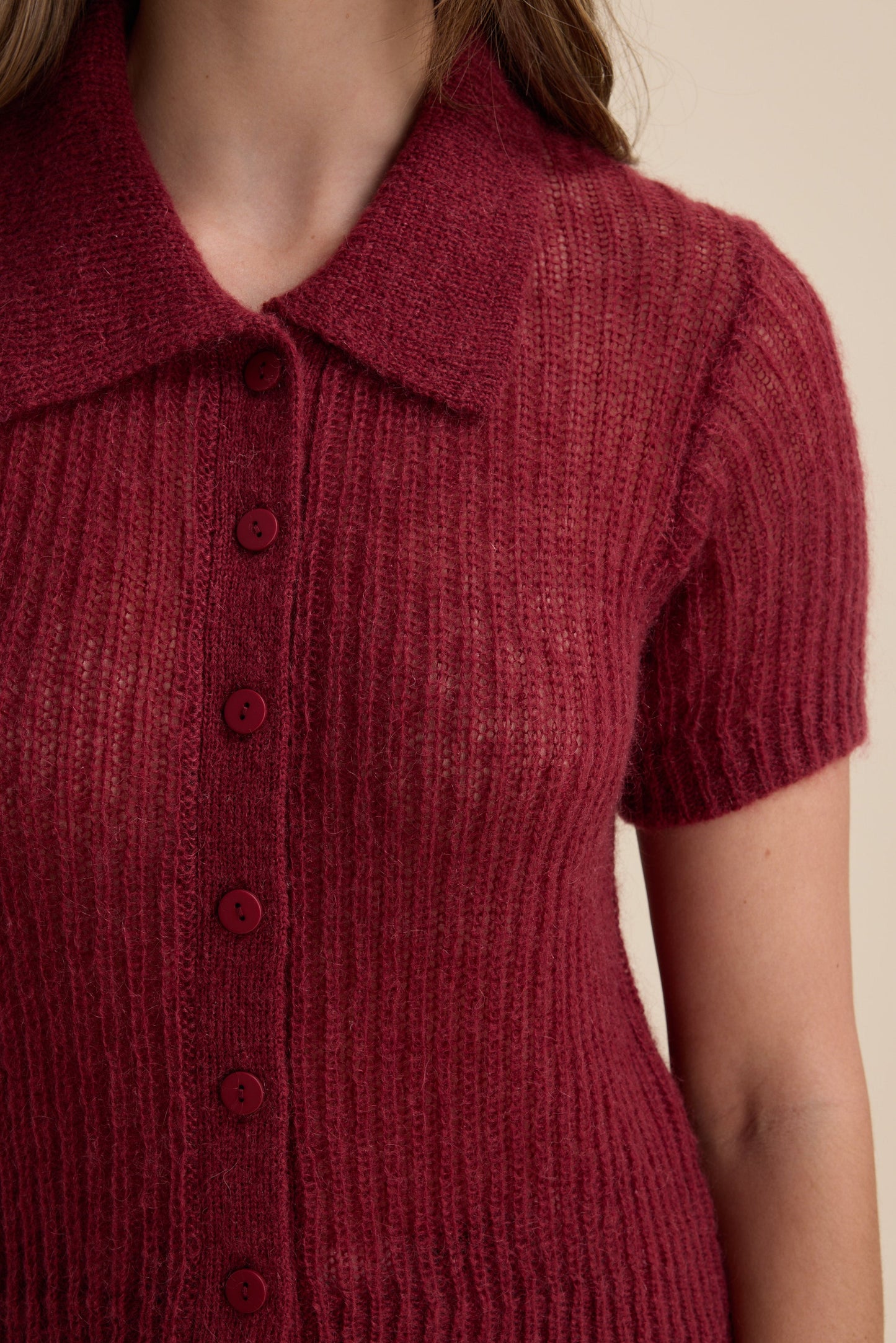 Cleo Button Front Knitted Top
