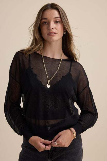Addie Sheer Knitted Top