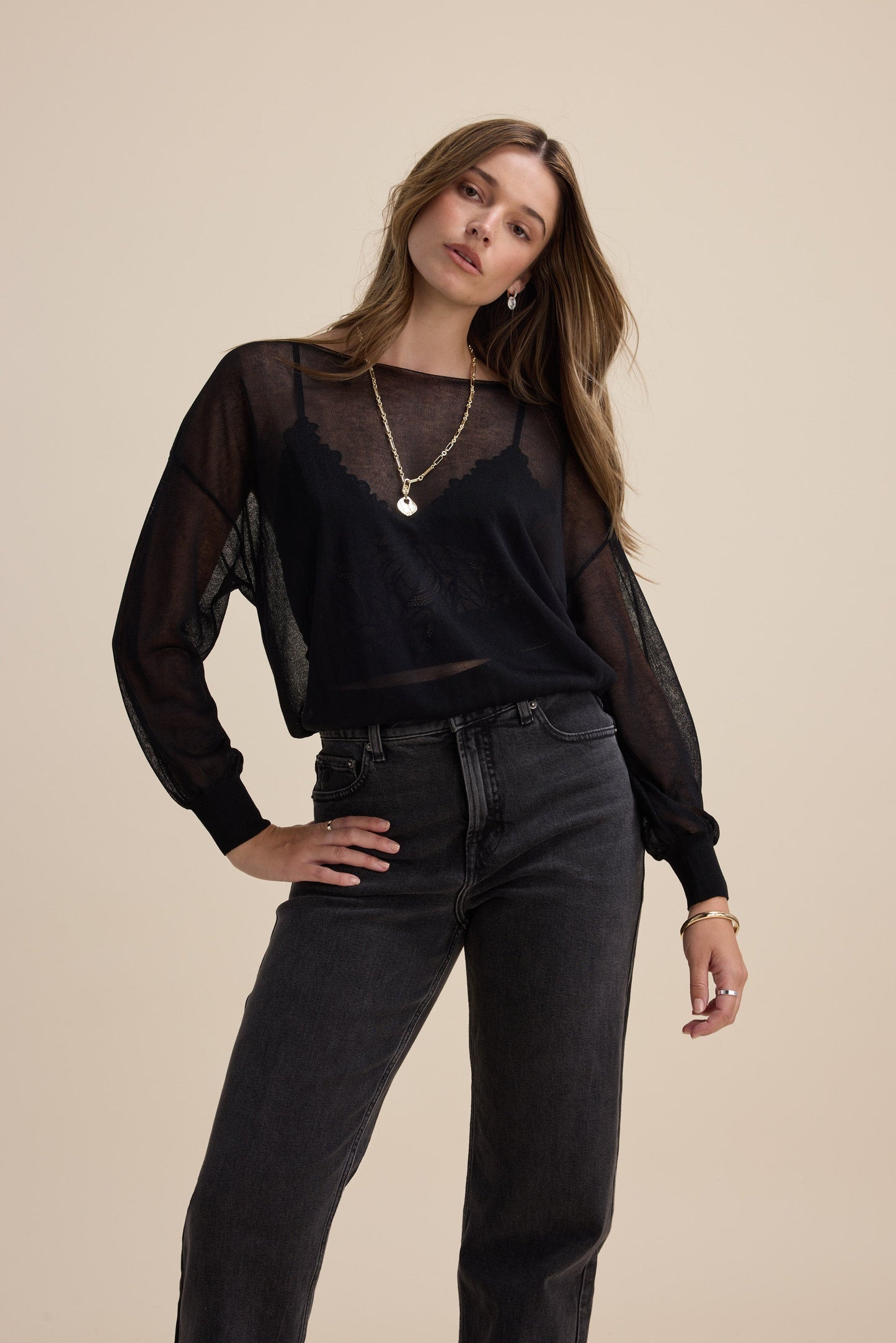 Addie Sheer Knitted Top