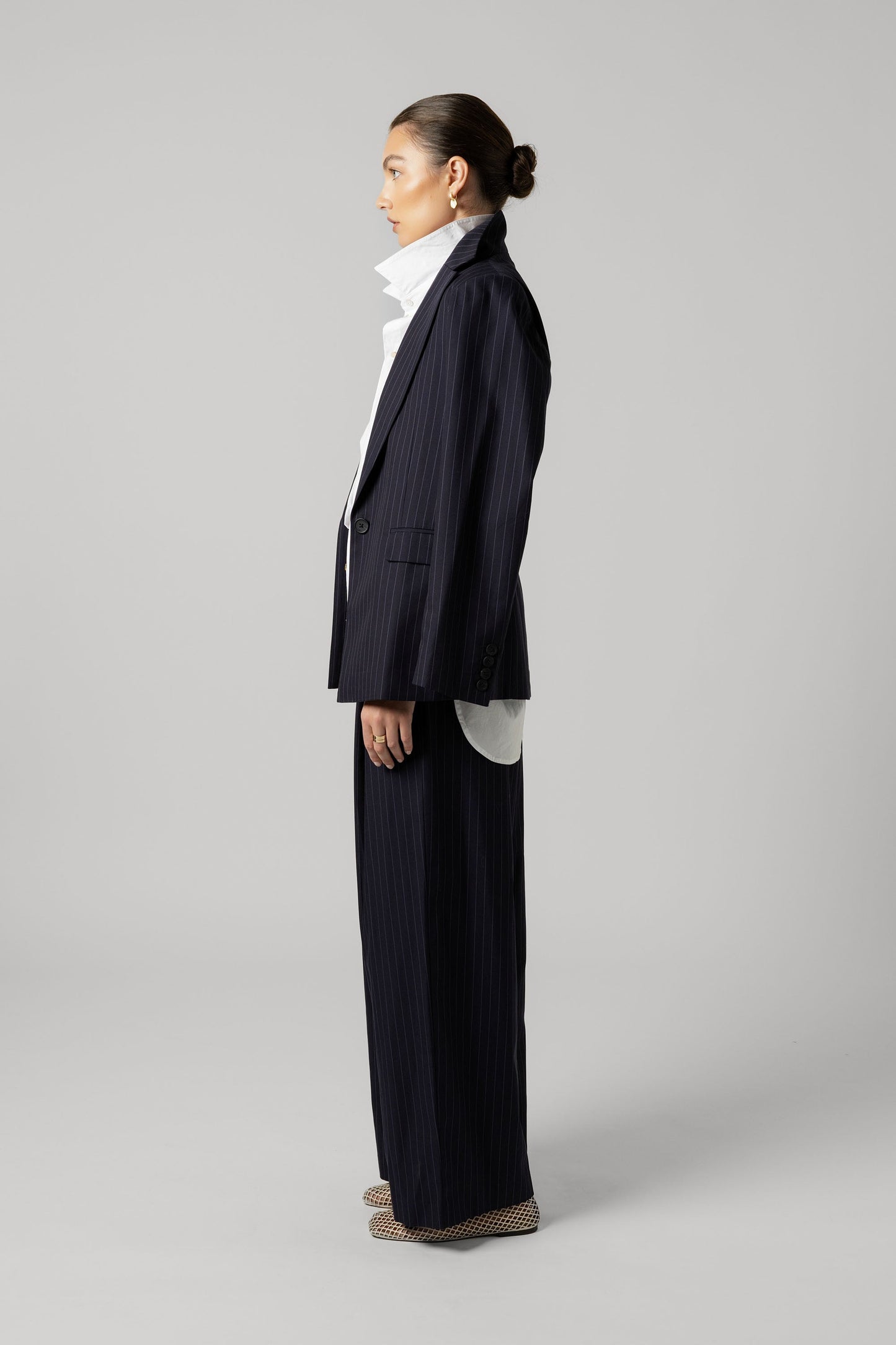 The Pleat Detail Wide Leg Pants