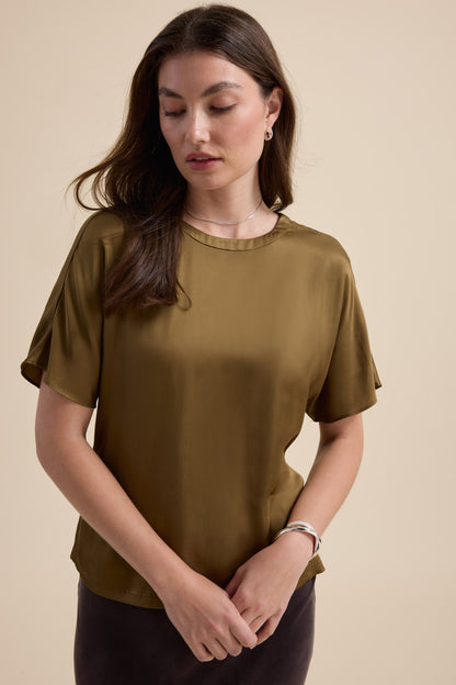 The Satin Shell Top