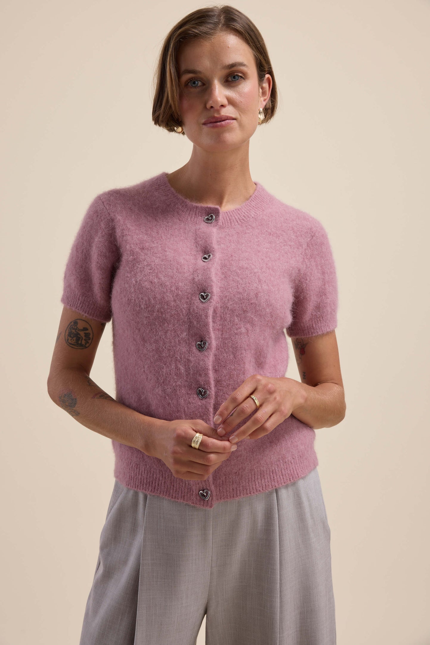 Adelaide Luxe Whisper Short Sleeve Cardigan