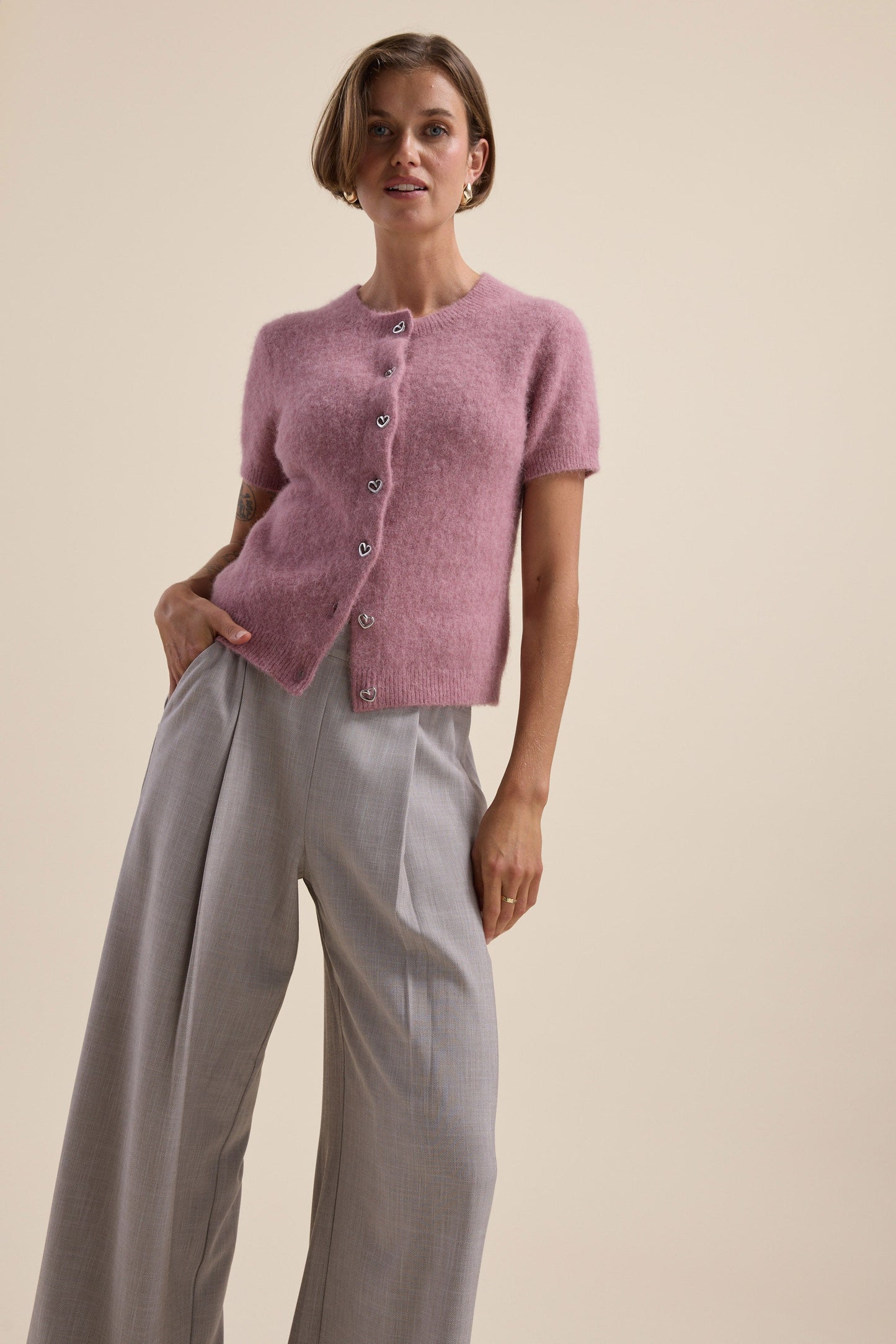 Adelaide Luxe Whisper Short Sleeve Cardigan