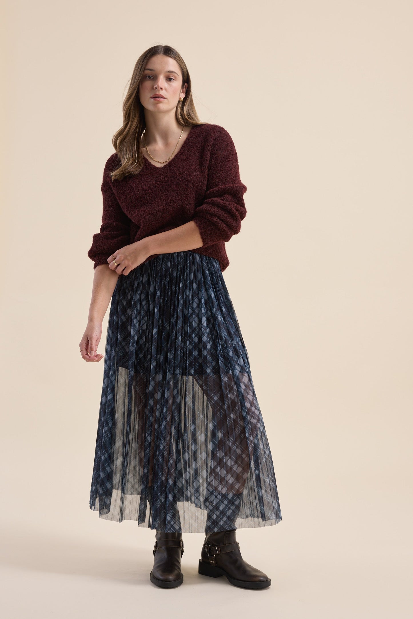 Ryan Pleat Maxi Skirt
