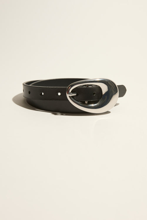 Chelsea Oval Buckle Slim Belt