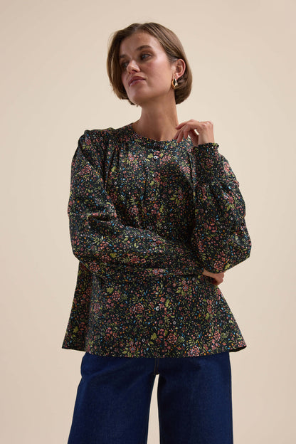 Elementary Button Front Top