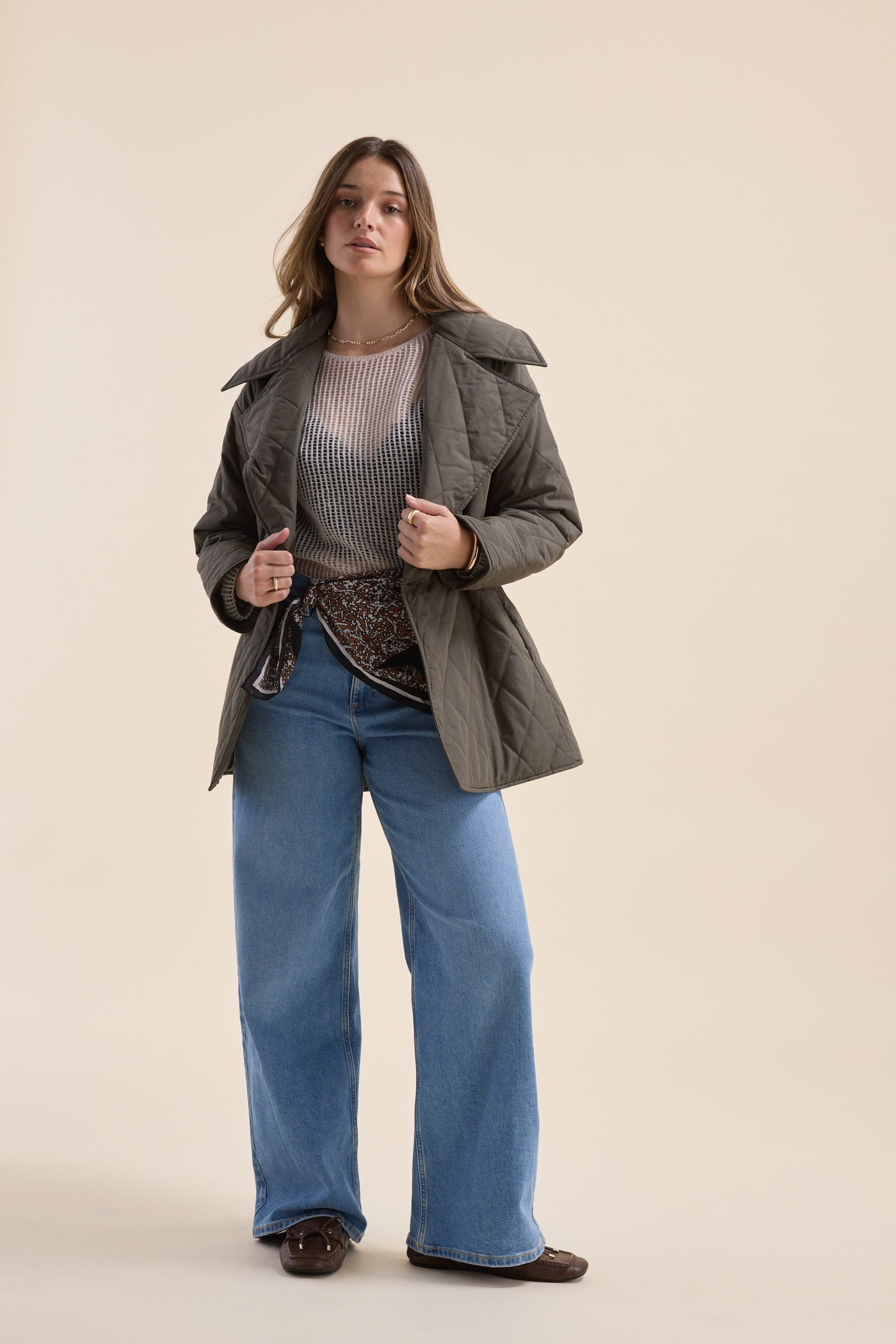 Elementary Tie Waist Puffer Jacket