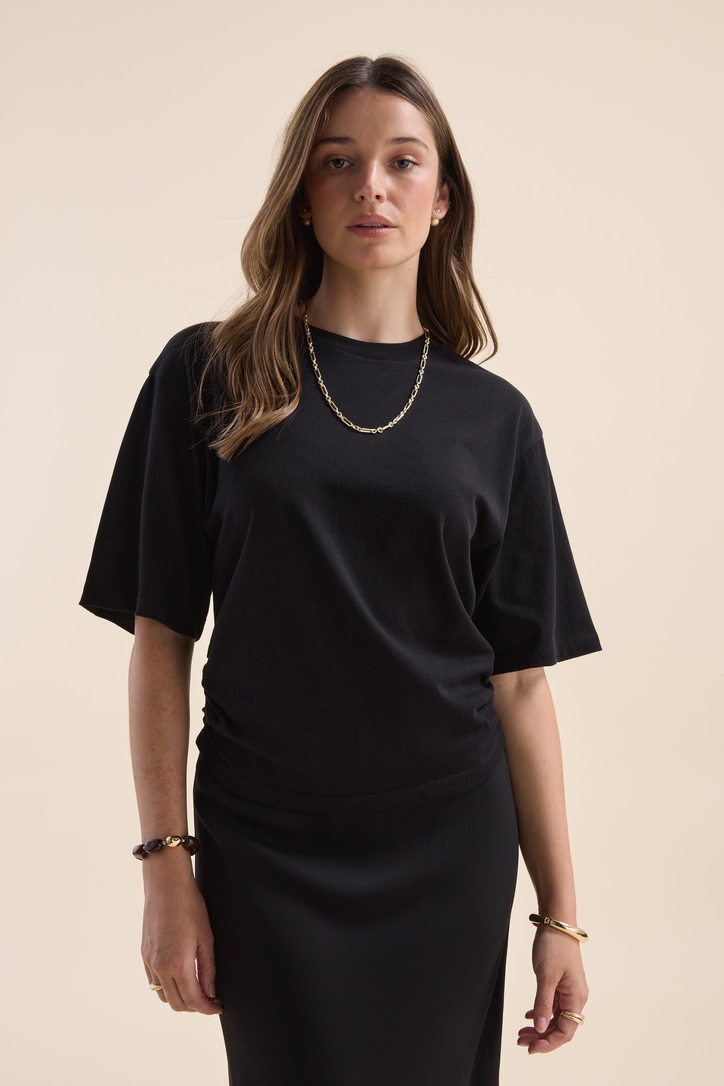 Genevie Gather Detail Tee